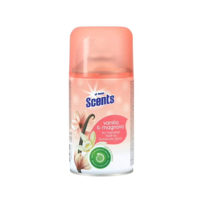 AT HOME SCENTS AUTOMATISCHE REFILL SPRAY 250ML VANILLA & MAGNOLIA
