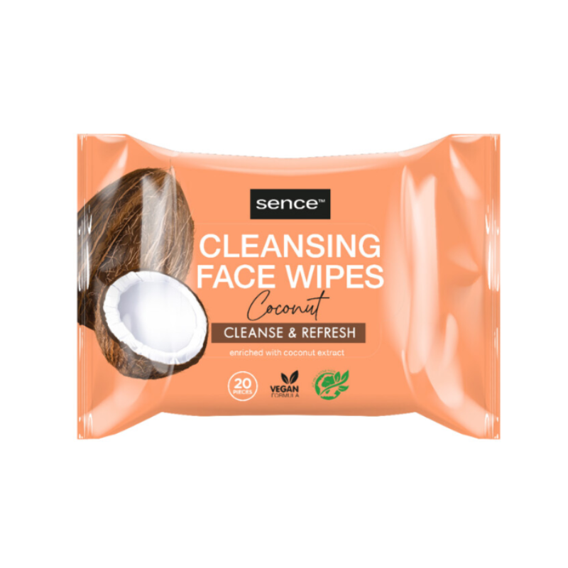 SENCE GEZICHTSREINIGINGSDOEKJES COCONUT 20ST